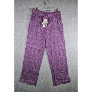 NWT Victoria's Secret Mayfair Tee-Jama Pajama Pants & Matching Eye Mask Purple L